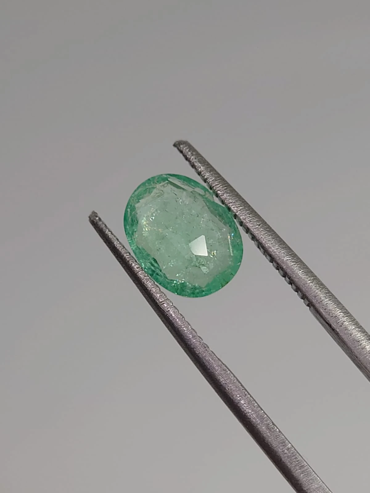 1.22ct Natural Mint Green Emerald Oval Shape Loose Gemstone From Panjshir Afghanistan — view 6